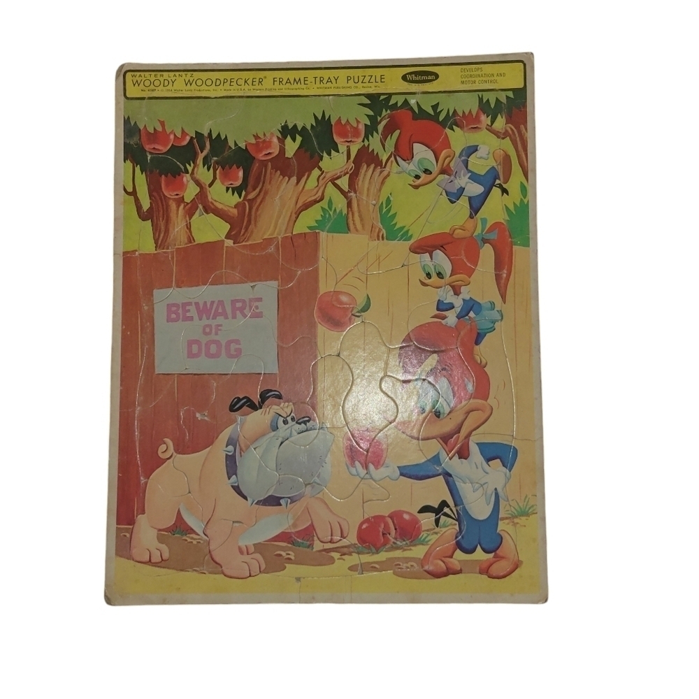 Vintage Woody Woodpecker Puzzle 14.5" x 11.5" Cardboard Whitman Publishing